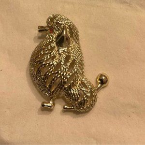 Sarah Coventry SUZETTE Vintage Poodle Dog Brooch Pin